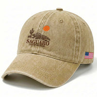 Saguaro National Park Gila Monster Hiking Arizona Washed Cotton Baseball Cap Desert Cactus Sunset Southwest Nature Tucson Souvenir Gift