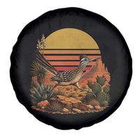 Retro Arizona Roadrunner Desert Sunset Spare Tire Cover Southwest Bird Wildlife Nature Lover