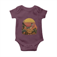 Retro Arizona Roadrunner Desert Sunset Baby Onesie Southwest Bird Wildlife Nature Lover