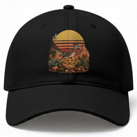 Retro Arizona Roadrunner Desert Sunset Baseball Cap Southwest Bird Wildlife Nature Lover
