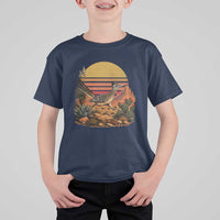 Retro Arizona Roadrunner Desert Sunset T Shirt For Kid Southwest Bird Wildlife Nature Lover