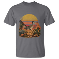 Retro Arizona Roadrunner Desert Sunset T Shirt Southwest Bird Wildlife Nature Lover