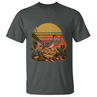 Retro Arizona Roadrunner Desert Sunset T Shirt Southwest Bird Wildlife Nature Lover