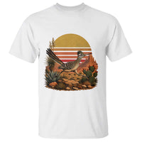 Retro Arizona Roadrunner Desert Sunset T Shirt Southwest Bird Wildlife Nature Lover