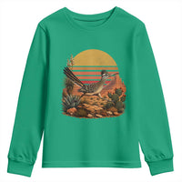 Retro Arizona Roadrunner Desert Sunset Youth Sweatshirt Southwest Bird Wildlife Nature Lover