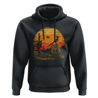 Route Highway 66 Roadrunner Desert Sunset Arizona Hoodie Cactus Landscape Texas Nevada Southwest Bird Lover