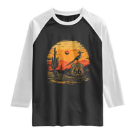 Route Highway 66 Roadrunner Desert Sunset Arizona Raglan Shirt Cactus Landscape Texas Nevada Southwest Bird Lover