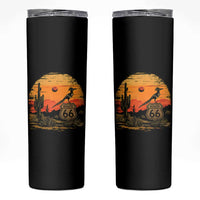 Route Highway 66 Roadrunner Desert Sunset Arizona Skinny Tumbler Cactus Landscape Texas Nevada Southwest Bird Lover