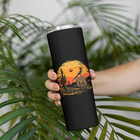 Route Highway 66 Roadrunner Desert Sunset Arizona Skinny Tumbler Cactus Landscape Texas Nevada Southwest Bird Lover