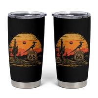 Route Highway 66 Roadrunner Desert Sunset Arizona Tumbler Cup Cactus Landscape Texas Nevada Southwest Bird Lover