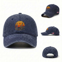 Route Highway 66 Roadrunner Desert Sunset Arizona Washed Cotton Baseball Cap Cactus Landscape Texas Nevada Southwest Bird Lover