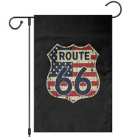 Route US 66 American Flag Americana Road Trip Garden Flag