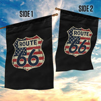 Route US 66 American Flag Americana Road Trip Garden Flag