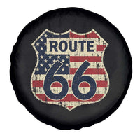 Route US 66 American Flag Americana Road Trip Spare Tire Cover