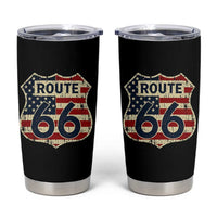 Route US 66 American Flag Americana Road Trip Tumbler Cup