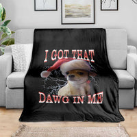Funny Chihuahua Christmas Meme Throw Blanket I Got That Dawg In Me - Wonder Print Shop