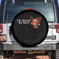 Funny Reindeer Christmas Meme Spare Tire Cover I Am Trying My Best - Wonder Print Shop