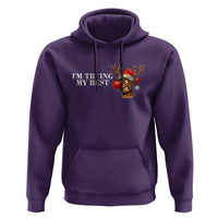 Funny Reindeer Christmas Meme Hoodie I Am Trying My Best - Wonder Print Shop