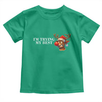 Funny Reindeer Christmas Meme Toddler T Shirt I Am Trying My Best - Wonder Print Shop