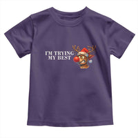 Funny Reindeer Christmas Meme Toddler T Shirt I Am Trying My Best - Wonder Print Shop