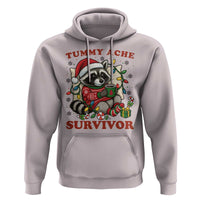 Funny Racoon Christmas Meme Hoodie Tummy Ache Survivor - Wonder Print Shop