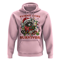 Funny Racoon Christmas Meme Hoodie Tummy Ache Survivor - Wonder Print Shop