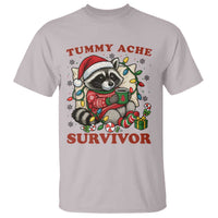 Funny Racoon Christmas Meme T Shirt Tummy Ache Survivor - Wonder Print Shop