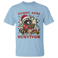 Funny Racoon Christmas Meme T Shirt Tummy Ache Survivor - Wonder Print Shop