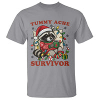 Funny Racoon Christmas Meme T Shirt Tummy Ache Survivor - Wonder Print Shop