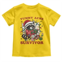 Funny Racoon Christmas Meme Toddler T Shirt Tummy Ache Survivor - Wonder Print Shop