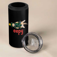 Cat Christmas Meme 4 in 1 Can Cooler Tumbler Eepy Kitten Silly Sleepy - Wonder Print Shop