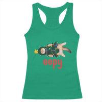 Cat Christmas Meme Racerback Tank Top Eepy Kitten Silly Sleepy - Wonder Print Shop