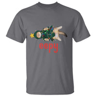 Cat Christmas Meme T Shirt Eepy Kitten Silly Sleepy - Wonder Print Shop