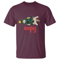 Cat Christmas Meme T Shirt Eepy Kitten Silly Sleepy - Wonder Print Shop