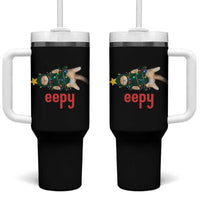 Cat Christmas Meme Tumbler With Handle Eepy Kitten Silly Sleepy - Wonder Print Shop