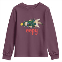 Cat Christmas Meme Youth Sweatshirt Eepy Kitten Silly Sleepy - Wonder Print Shop