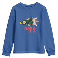 Cat Christmas Meme Youth Sweatshirt Eepy Kitten Silly Sleepy - Wonder Print Shop