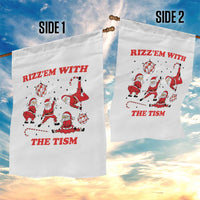 Funny Santa Christmas Garden Flag Rizz Em With The Tism - Wonder Print Shop