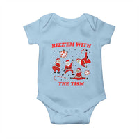 Funny Santa Christmas Baby Onesie Rizz Em With The Tism - Wonder Print Shop