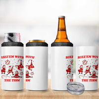 Funny Santa Christmas 4 in 1 Can Cooler Tumbler Rizz Em With The Tism - Wonder Print Shop