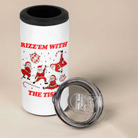 Funny Santa Christmas 4 in 1 Can Cooler Tumbler Rizz Em With The Tism - Wonder Print Shop