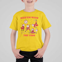 Funny Santa Christmas T Shirt For Kid Rizz Em With The Tism - Wonder Print Shop