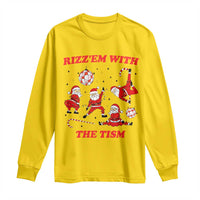 Funny Santa Christmas Long Sleeve Shirt Rizz Em With The Tism - Wonder Print Shop