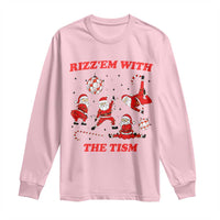 Funny Santa Christmas Long Sleeve Shirt Rizz Em With The Tism - Wonder Print Shop
