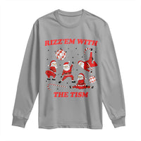 Funny Santa Christmas Long Sleeve Shirt Rizz Em With The Tism - Wonder Print Shop