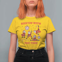 Funny Santa Christmas T Shirt For Women Rizz Em With The Tism - Wonder Print Shop