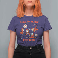 Funny Santa Christmas T Shirt For Women Rizz Em With The Tism - Wonder Print Shop
