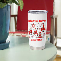 Funny Santa Christmas Tumbler Cup Rizz Em With The Tism - Wonder Print Shop