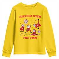 Funny Santa Christmas Youth Sweatshirt Rizz Em With The Tism - Wonder Print Shop