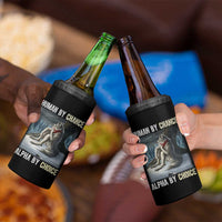 Funny Alpha Wolf Christmas Meme 4 in 1 Can Cooler Tumbler Human By Chance Alpha By Choice - Wonder Print Shop